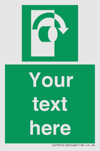 Custom Turn Clockwise Sign